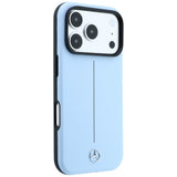 Mercedes Benz iPhone 17 Pro/iPhone 18 Pro Kuori Leather Iconic Line Sininen