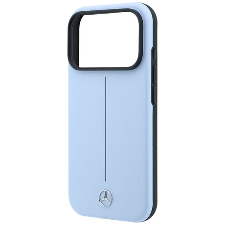 Mercedes Benz iPhone 17 Pro/iPhone 18 Pro Kuori Leather Iconic Line Sininen