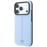 Mercedes Benz iPhone 17 Pro Max/iPhone 18 Pro Max Kuori Leather Iconic Line Sininen