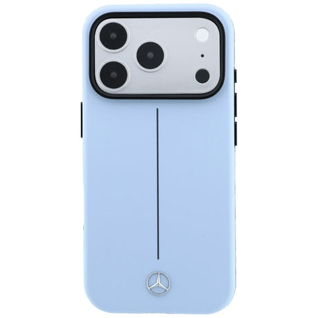 Mercedes Benz iPhone 17 Pro Max/iPhone 18 Pro Max Kuori Leather Iconic Line Sininen