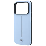 Mercedes Benz iPhone 17 Pro Max/iPhone 18 Pro Max Kuori Leather Iconic Line Sininen