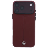Mercedes Benz iPhone 17 Pro Max/iPhone 18 Pro Max Kuori Leather Iconic Line Burgundy