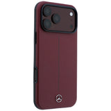 Mercedes Benz iPhone 17 Pro Max/iPhone 18 Pro Max Kuori Leather Iconic Line Burgundy