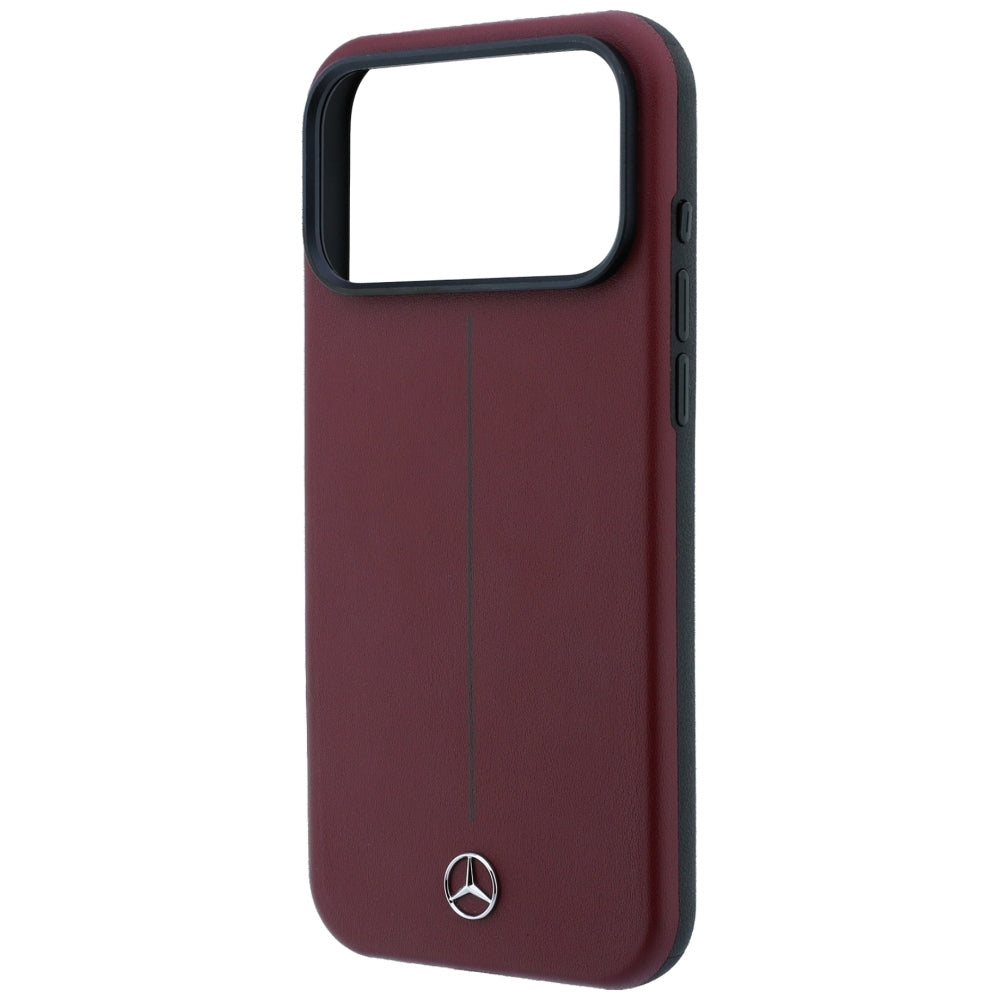 Mercedes Benz iPhone 17 Pro Max/iPhone 18 Pro Max Kuori Leather Iconic Line Burgundy
