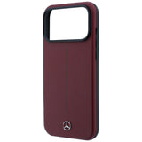 Mercedes Benz iPhone 17 Pro Max/iPhone 18 Pro Max Kuori Leather Iconic Line Burgundy