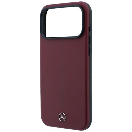 Mercedes Benz iPhone 17 Pro Max/iPhone 18 Pro Max Kuori Leather Iconic Line Burgundy