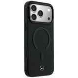 Mercedes Benz iPhone 17 Pro Max/iPhone 18 Pro Max Kuori Leather 3D MagSafe Musta