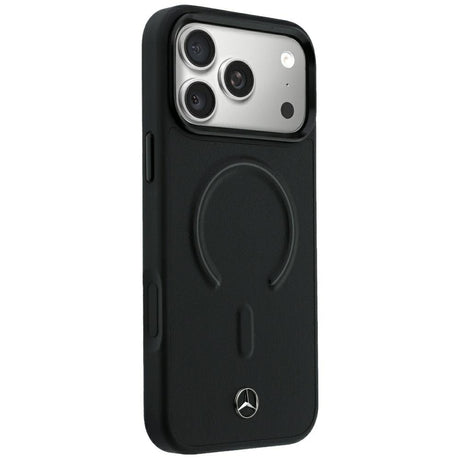 Mercedes Benz iPhone 17 Pro Max/iPhone 18 Pro Max Kuori Leather 3D MagSafe Musta