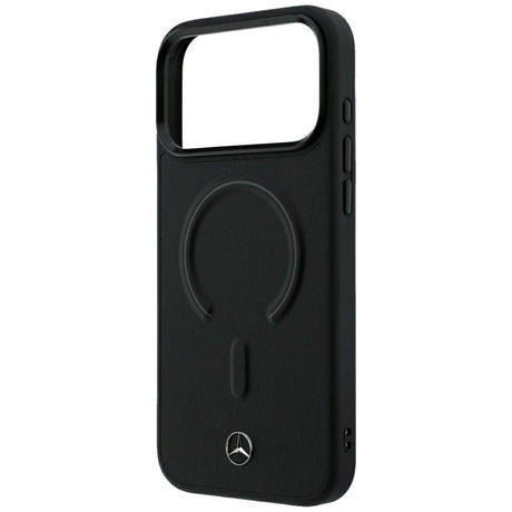 Mercedes Benz iPhone 17 Pro Max/iPhone 18 Pro Max Kuori Leather 3D MagSafe Musta