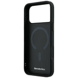Mercedes Benz iPhone 17 Pro Max/iPhone 18 Pro Max Kuori Leather 3D MagSafe Musta