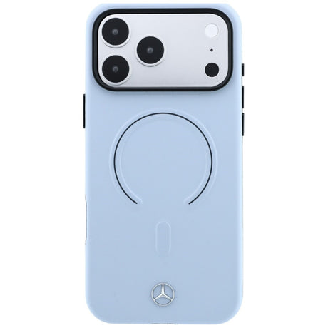 Mercedes Benz iPhone 17 Pro Max/iPhone 18 Pro Max Kuori Leather 3D MagSafe Sininen