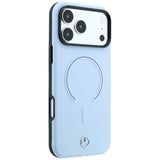 Mercedes Benz iPhone 17 Pro Max/iPhone 18 Pro Max Kuori Leather 3D MagSafe Sininen