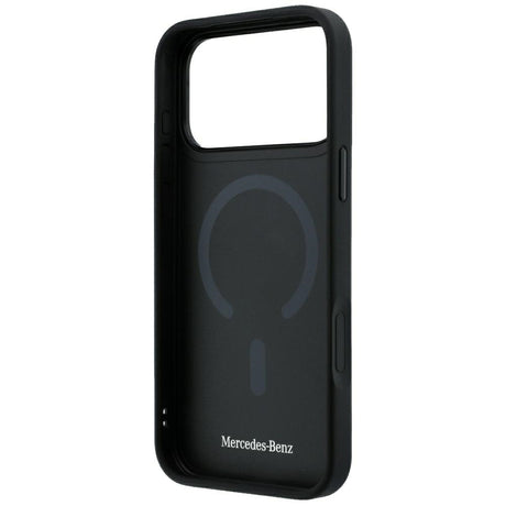 Mercedes Benz iPhone 17 Pro Max/iPhone 18 Pro Max Kuori Leather Crossed Lines Musta