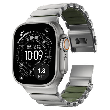 Nomad Apple Watch 45/46mm/Ultra 49mm Ranneke Stratos Band Natural Forest