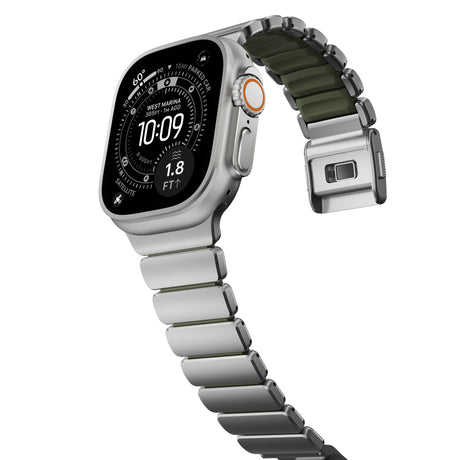 Nomad Apple Watch 45/46mm/Ultra 49mm Ranneke Stratos Band Natural Forest