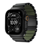 Nomad Apple Watch 45/46mm/Ultra 49mm Ranneke Stratos Band Musta Forest