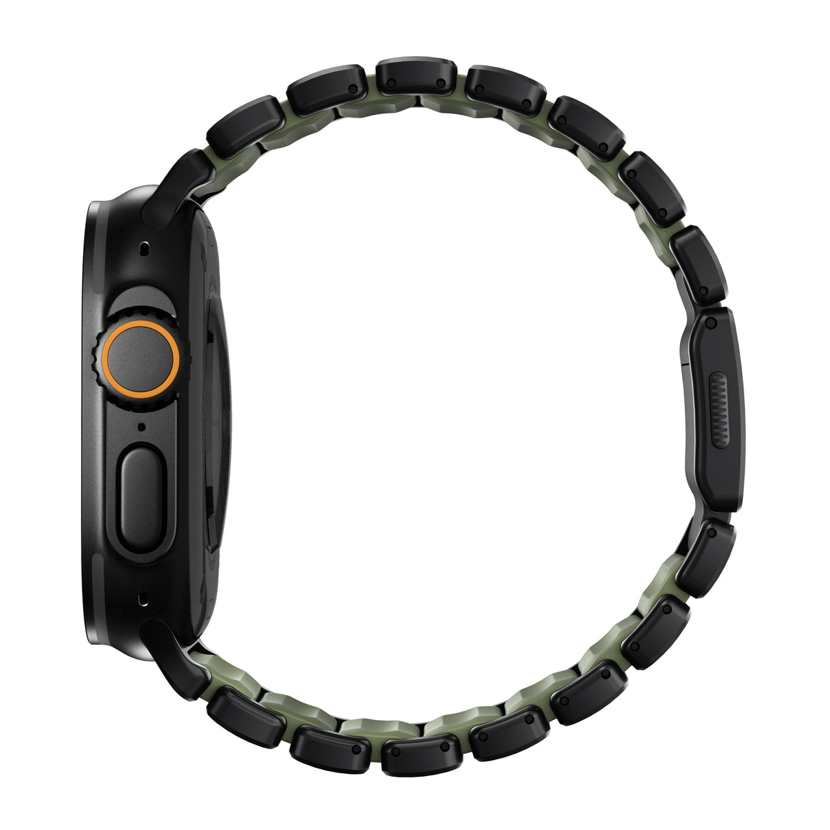 Nomad Apple Watch 45/46mm/Ultra 49mm Ranneke Stratos Band Musta Forest
