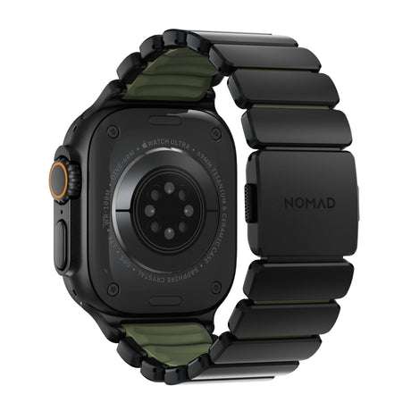 Nomad Apple Watch 45/46mm/Ultra 49mm Ranneke Stratos Band Musta Forest