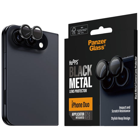 PanzerGlass iPhone Duo Kameran linssinsuojus Hoops Musta