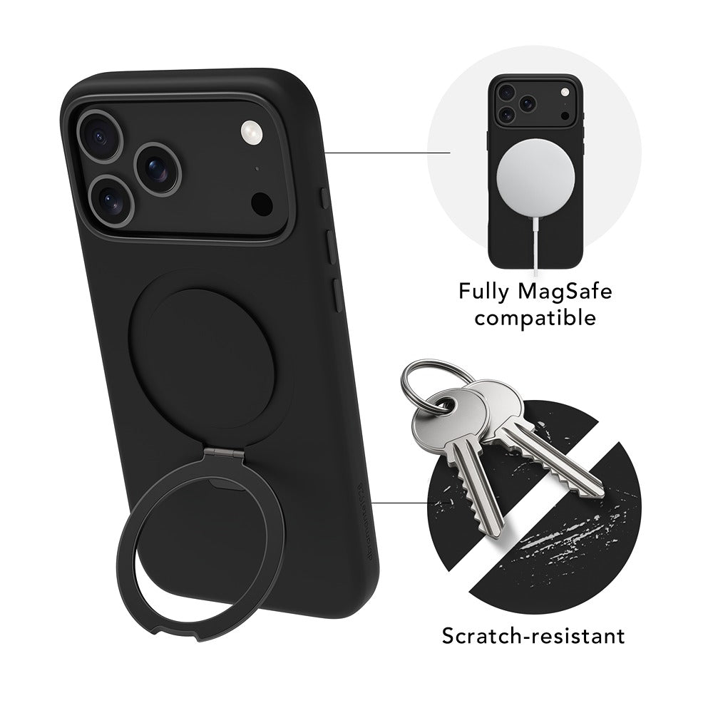 dbramante1928 iPhone 17 Pro Max/iPhone 18 Pro Max Kuori Roskilde MagSafe Kick ICON Midnight
