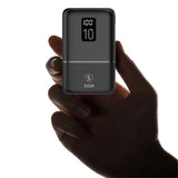SiGN Mini Powerbank med Display 10 000mAh Musta
