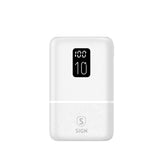 SiGN Mini Powerbank med Display 10 000mAh Valkoinen