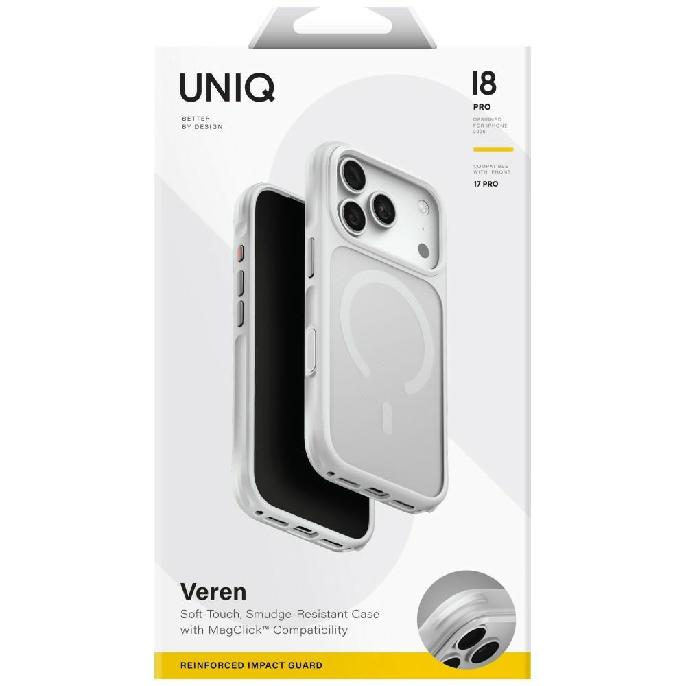 Uniq iPhone 17 Pro/iPhone 18 Pro Kuori Veren MagClick Chalk Frost
