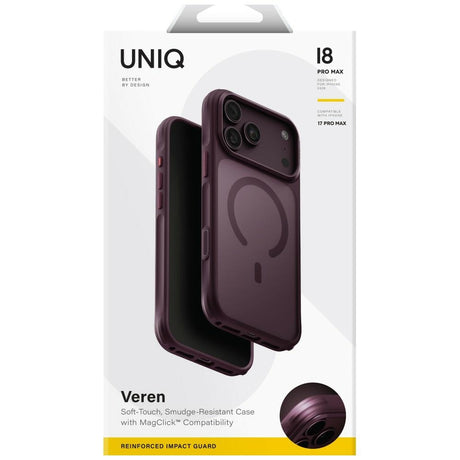 Uniq iPhone 17 Pro Max/iPhone 18 Pro Max Kuori Veren MagClick Burgundi