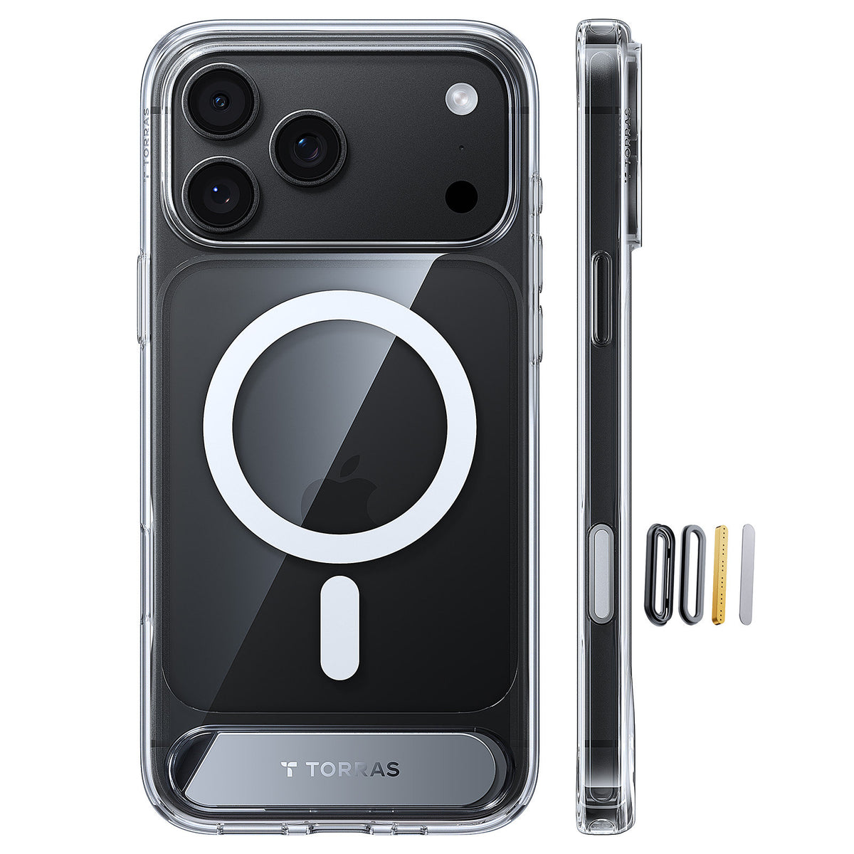 Torras iPhone 18 Pro Kuori Ostand L1 Kirkas