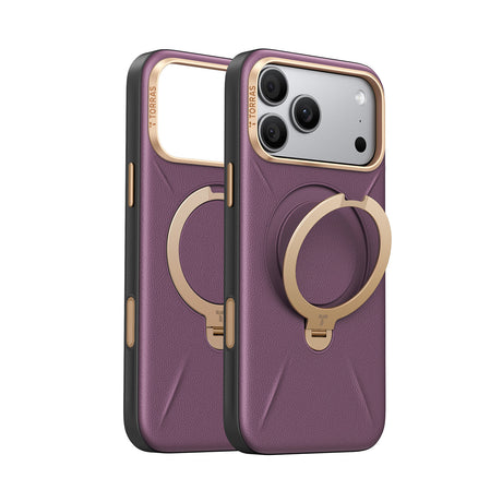 Torras iPhone 18 Pro Max Kuori Ostand Q3 Vegskin Cloud Plum
