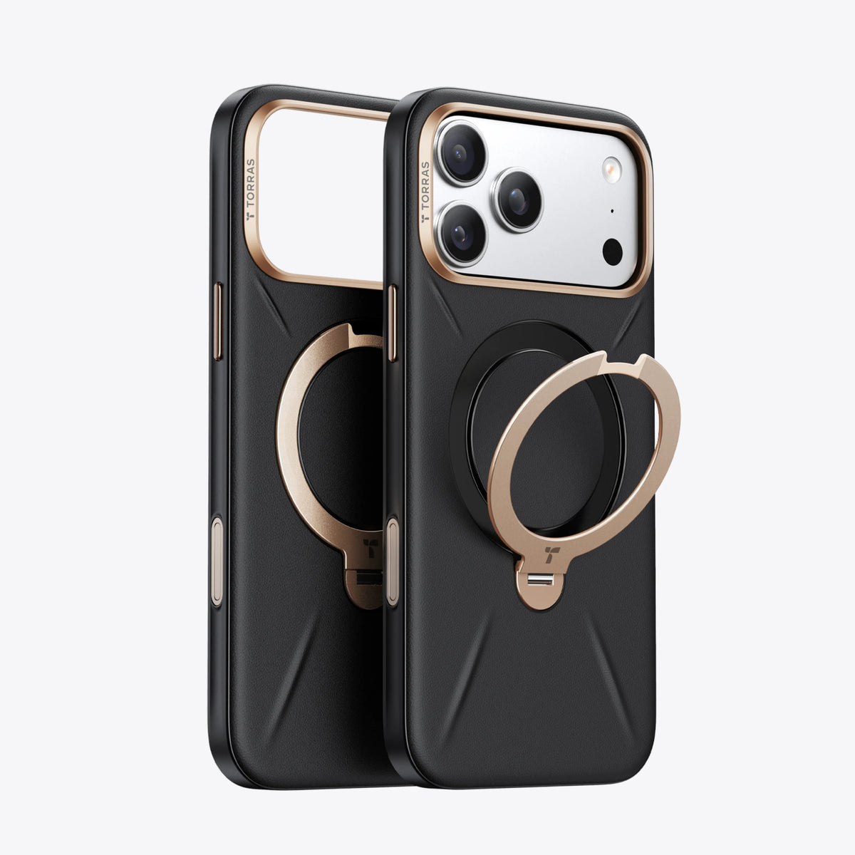 Torras iPhone 18 Pro Max Kuori Ostand Q3 Vegskin Obsidian Black