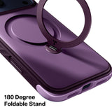 Torras iPhone 18 Pro Kuori Ostand Q3 Rugged Plum Purple