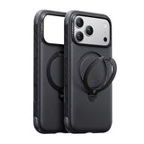 Torras iPhone 18 Pro Max Kuori Ostand Q3 Rugged Jet Black