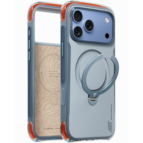 Torras iPhone 18 Pro Kuori Ostand Q3 Air Pro Polar Slate