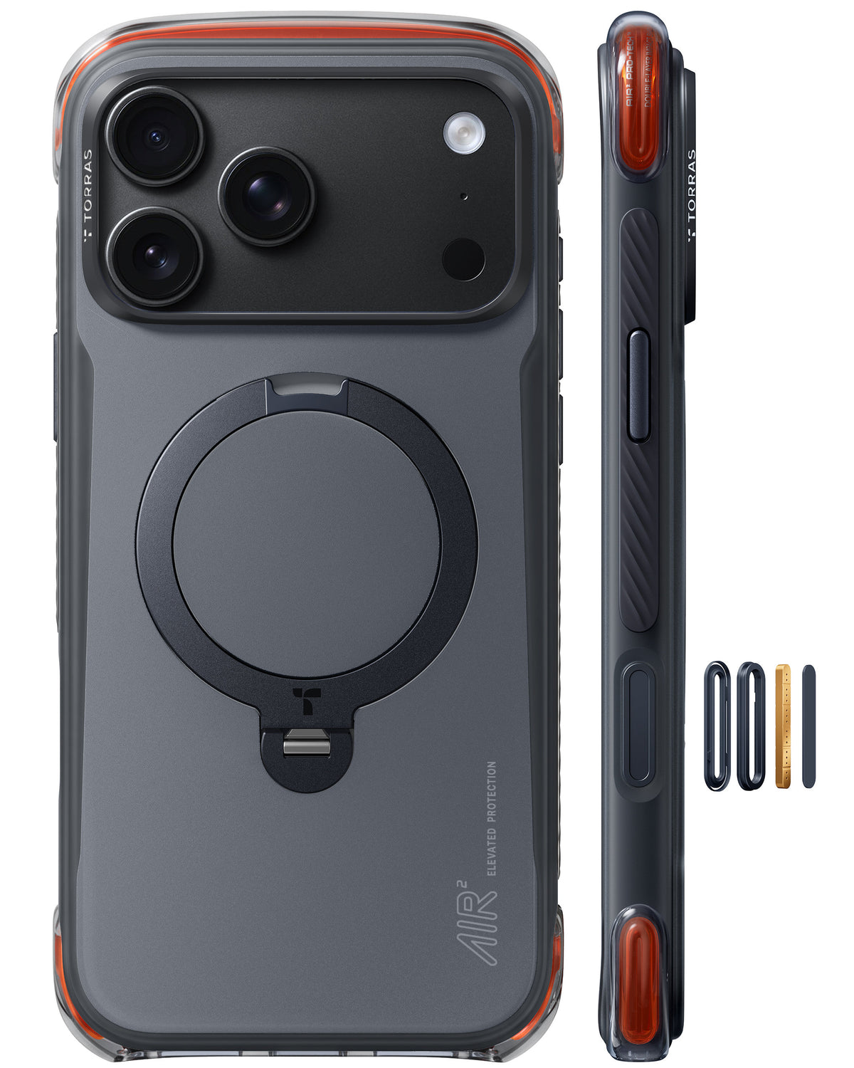Torras iPhone 18 Pro Kuori Ostand Q3 Air Pro Obsidian Core