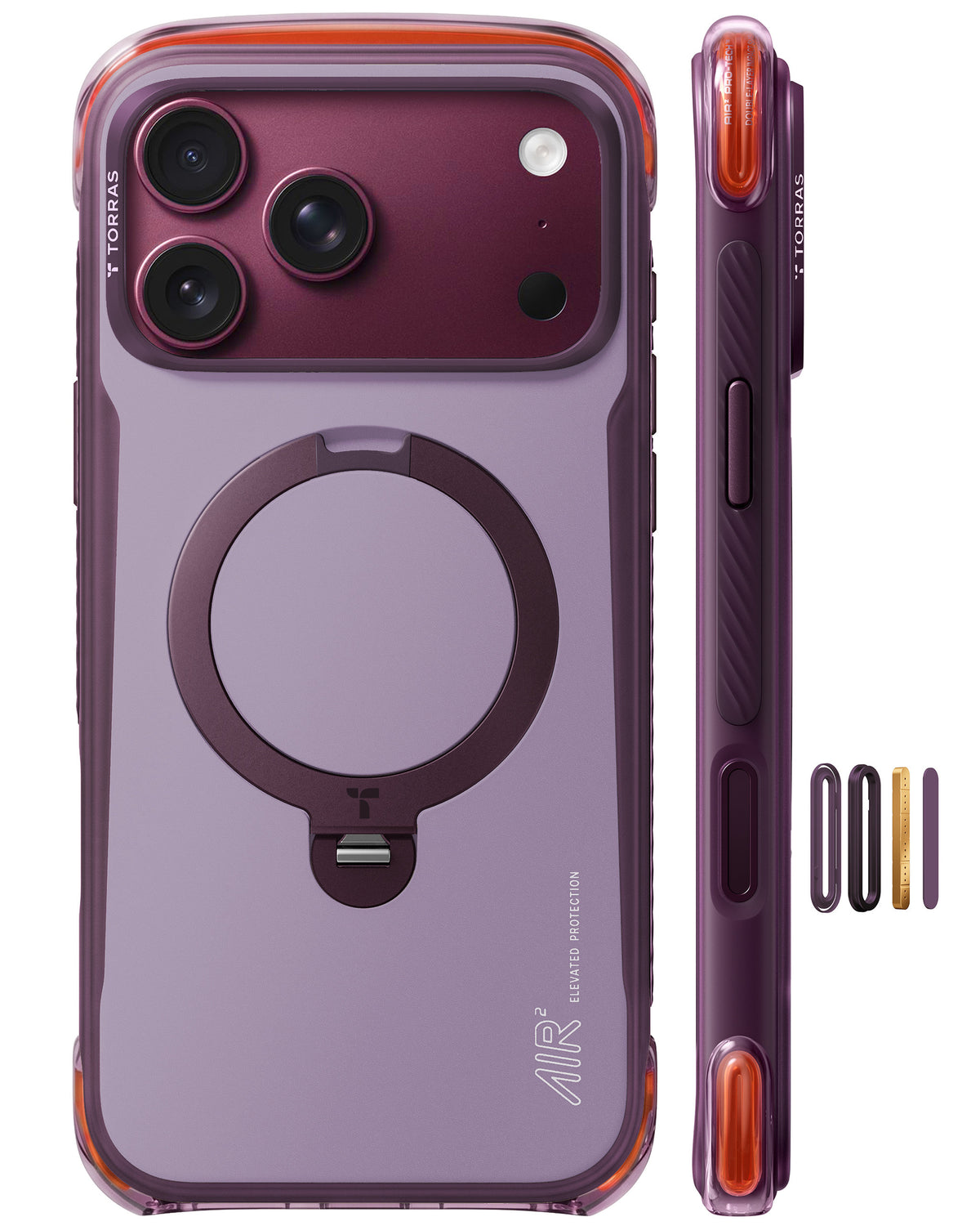 Torras iPhone 18 Pro Max Kuori Ostand Q3 Air Pro Violetti Summit