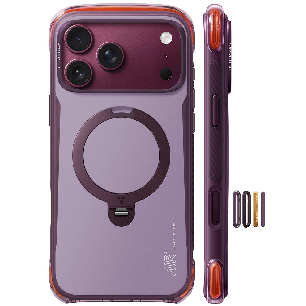Torras iPhone 18 Pro Max Kuori Ostand Q3 Air Pro Violetti Summit
