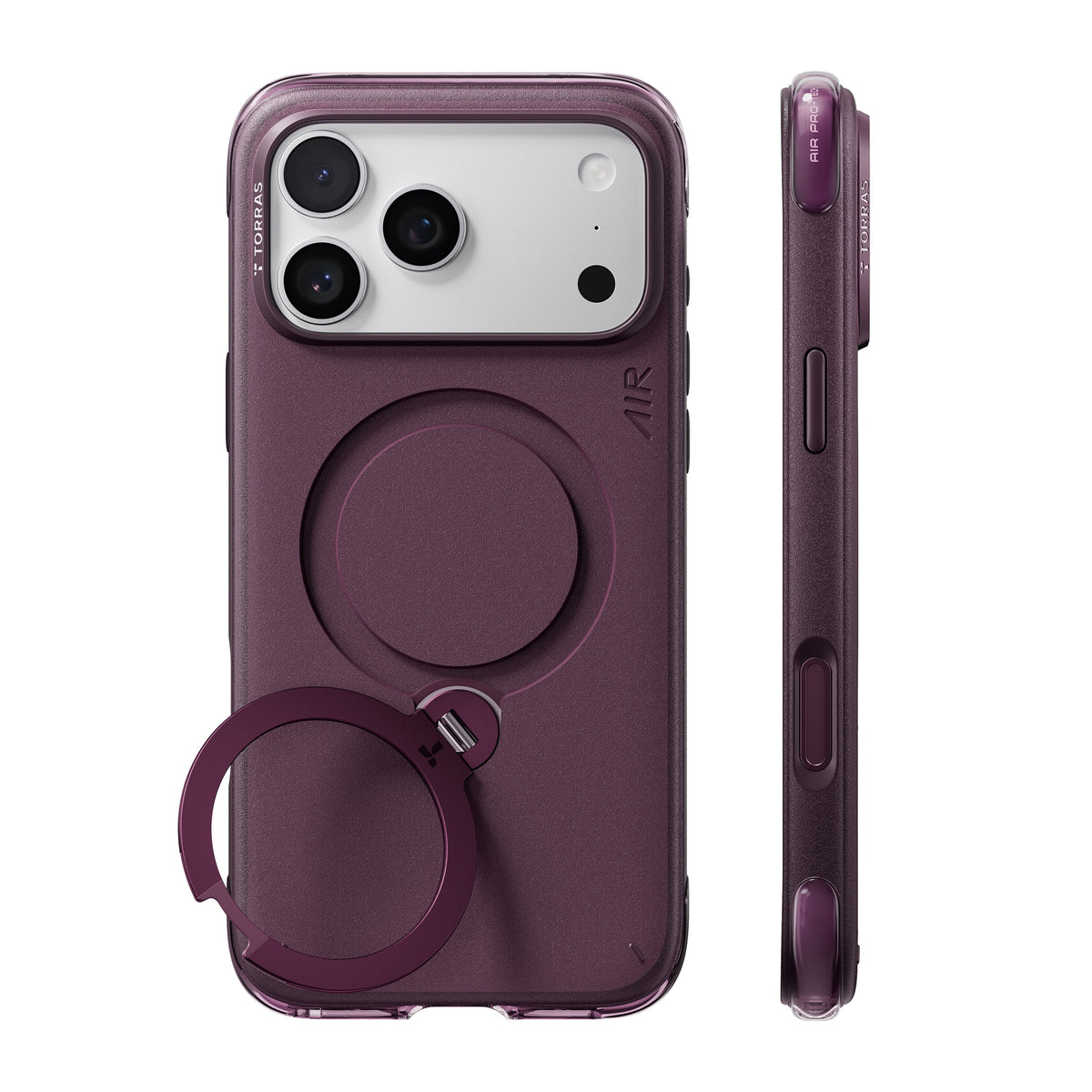 Torras iPhone 18 Pro Kuori Ostand Q3 Air Essential Frost Violetti