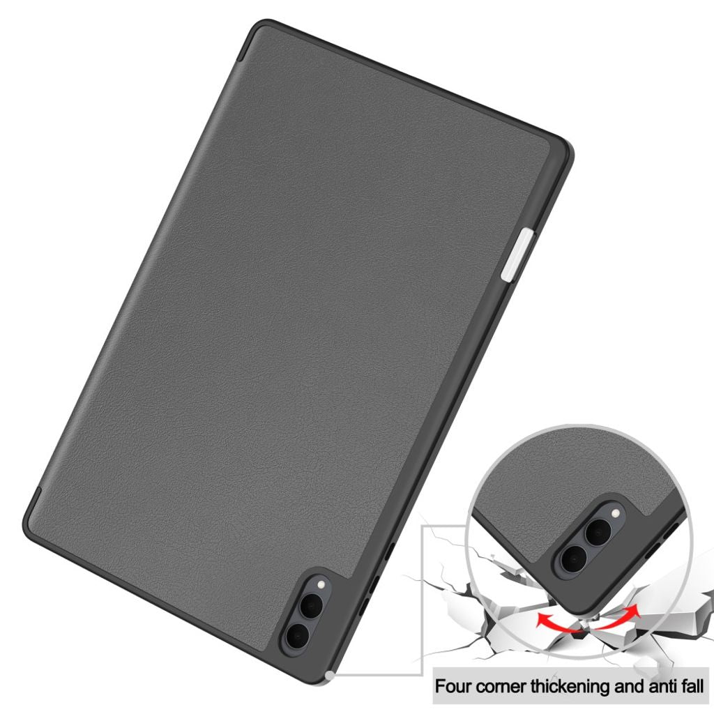 Samsung Galaxy Tab S11 Ultra/S12 Ultra Kotelo Tri-Fold Kynäloukero Harmaa