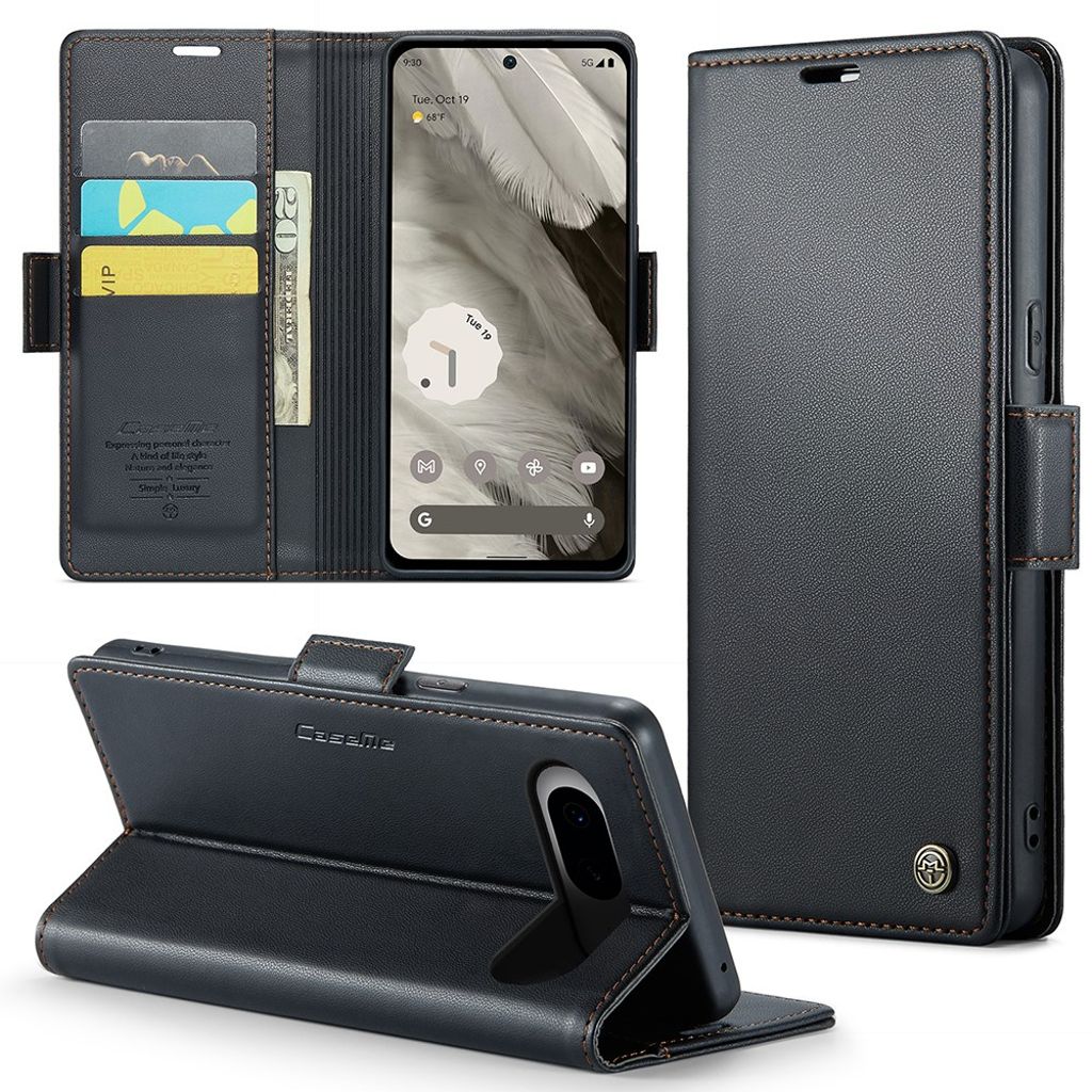CaseMe Google Pixel 8 Kotelo 023 Series Musta