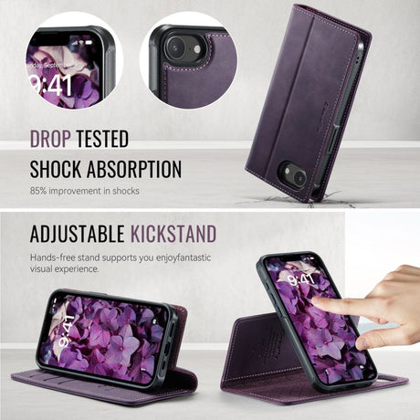 CaseMe iPhone 16e/iPhone 17e Kotelo C49 Series Violetti