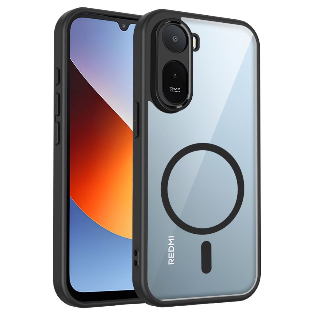 Xiaomi Redmi A7 Pro Kuori Kirkas Baksida MagSafe Musta