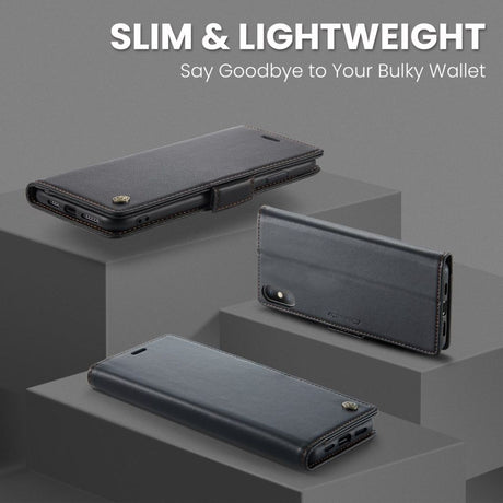 CaseMe iPhone Xs Max Kotelo 023 Series Musta