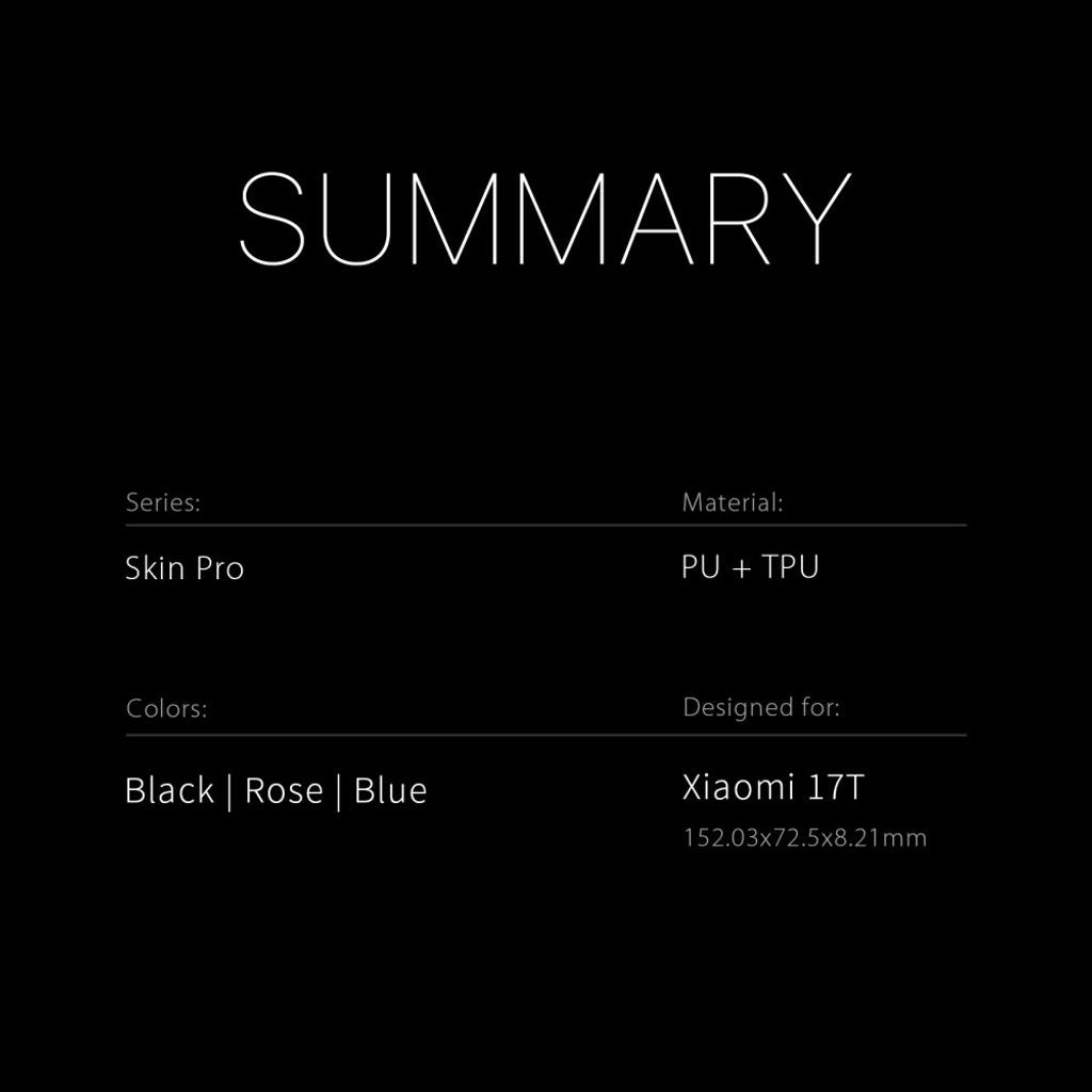 Dux Ducis Xiaomi 17T Kotelo Skin Pro Series Sininen