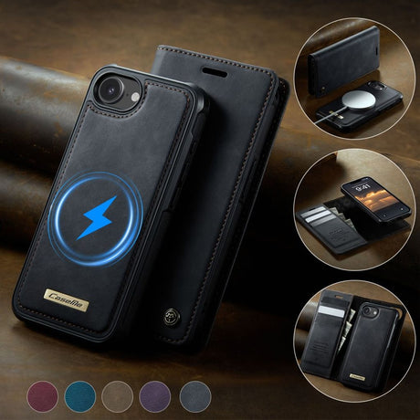 CaseMe iPhone 16e/iPhone 17e Kotelo C49 Series Musta