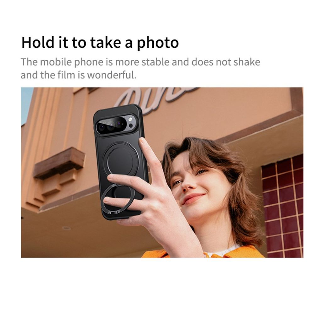 Google Pixel 11 Pro XL Kuori MagSafe rengas Musta
