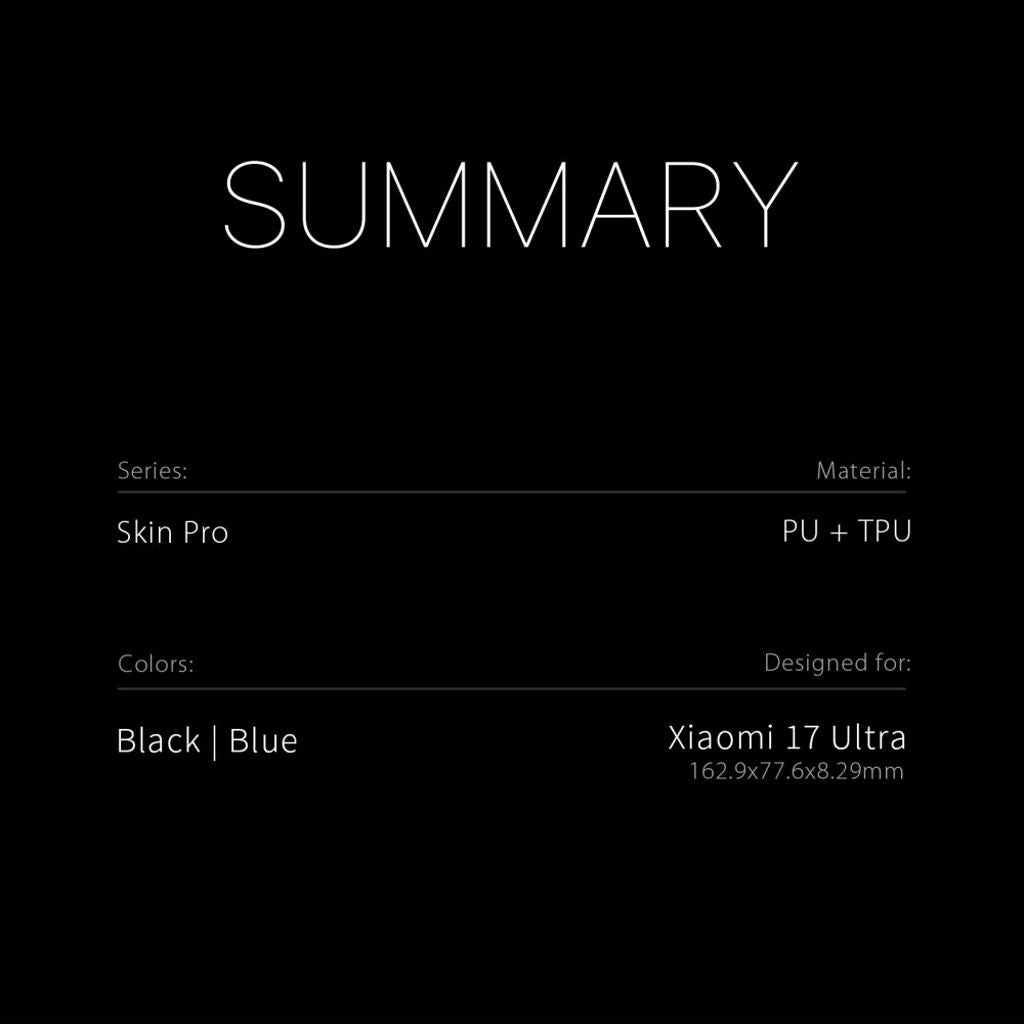 Dux Ducis Xiaomi 17 Ultra Kotelo Skin Pro Series Musta