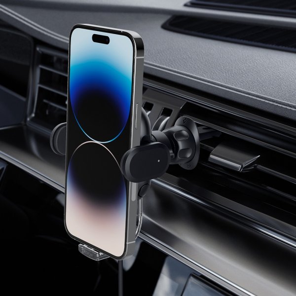 Spigen Autoteline OneTap Pro Air Vent Mount Charger 15W Musta