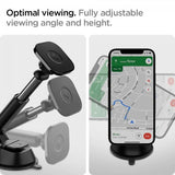 Spigen OneTap Magnetic Car Mount -kojelaudan langaton latausteline, musta