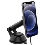 Spigen OneTap Magnetic Car Mount -kojelaudan langaton latausteline, musta
